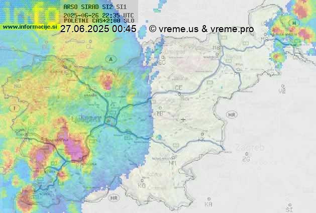 Radarska karta padavin