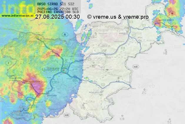 Radarska karta padavin