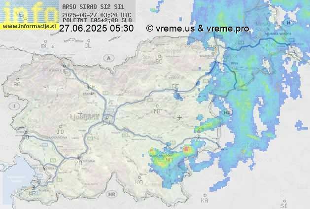 Radarska karta padavin