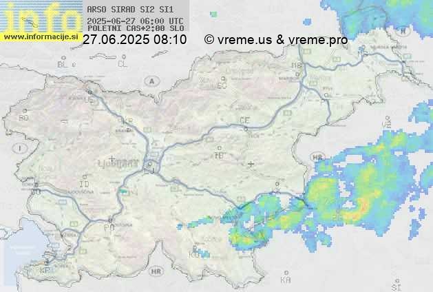 Radarska karta padavin
