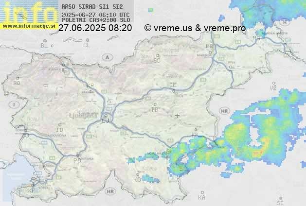 Radarska karta padavin