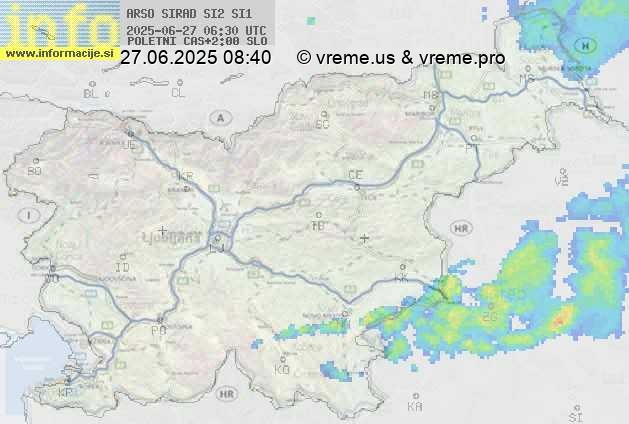Radarska karta padavin