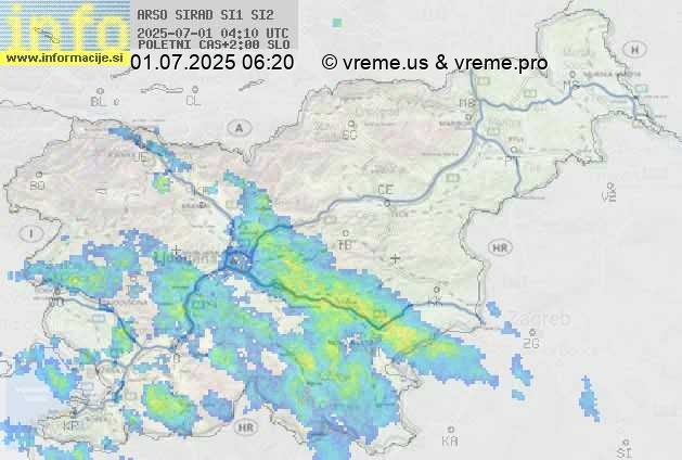 Radarska karta padavin