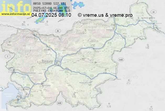 Radarska karta padavin