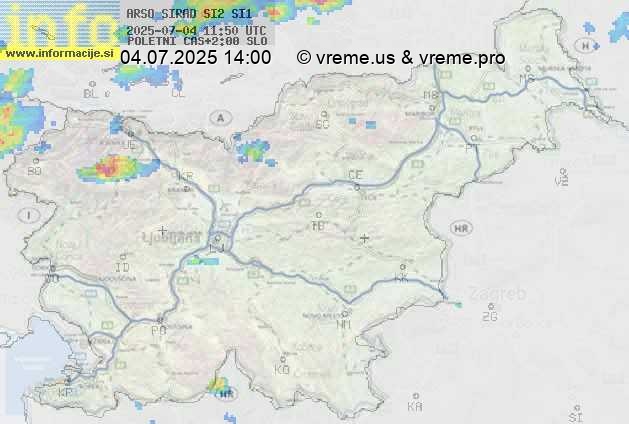 Radarska karta padavin
