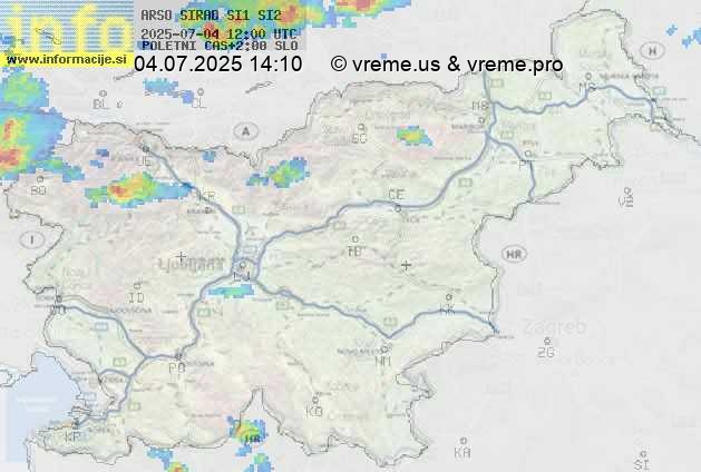Radarska karta padavin