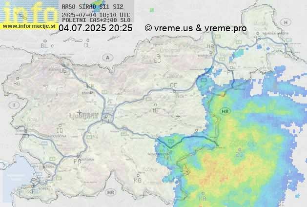 Radarska karta padavin