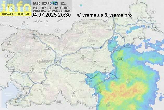 Radarska karta padavin