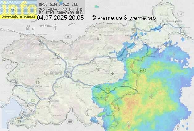 Radarska karta padavin