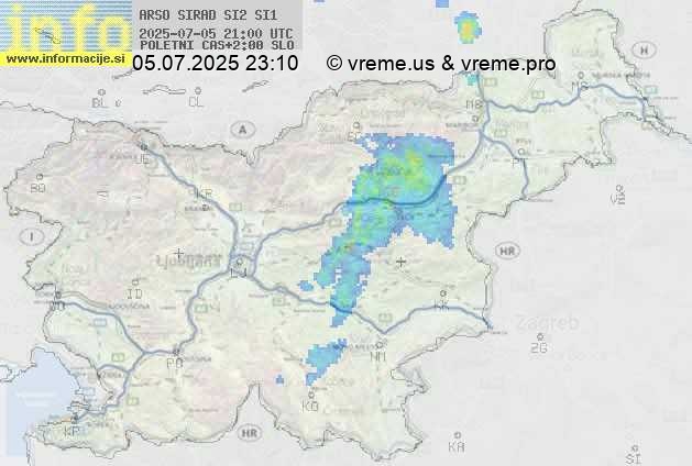 Radarska karta padavin