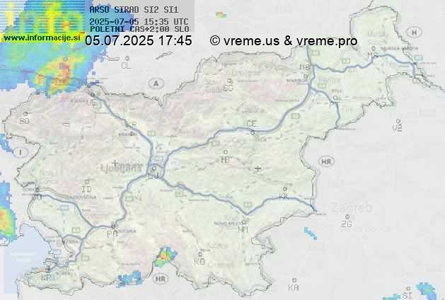 Radarska karta padavin