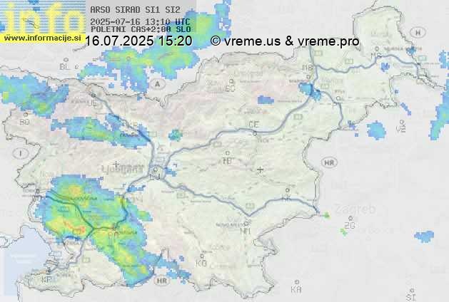 Radarska karta padavin