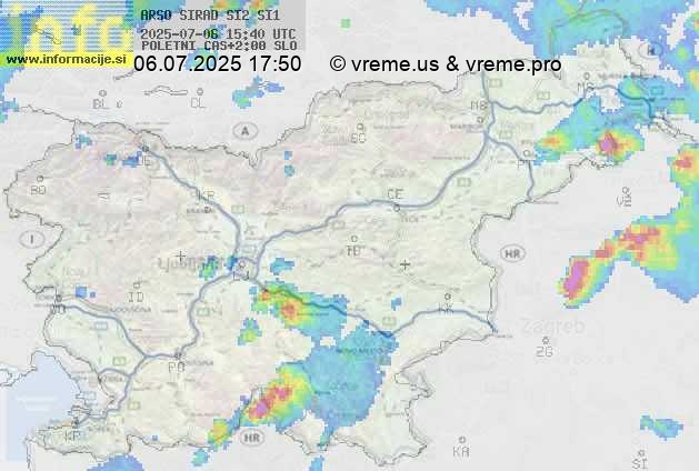Radarska karta padavin