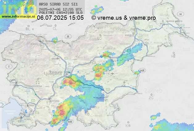 Radarska karta padavin