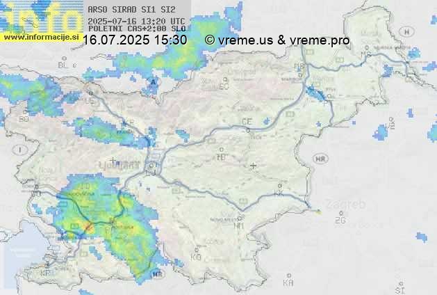 Radarska karta padavin