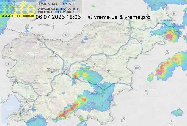 Radarska karta padavin