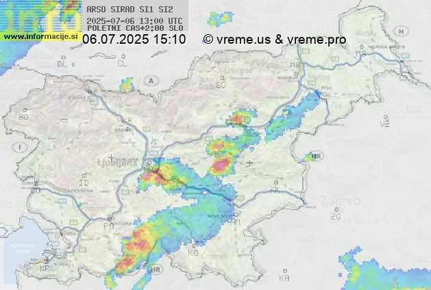 Radarska karta padavin