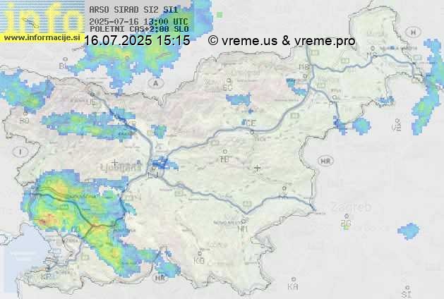 Radarska karta padavin