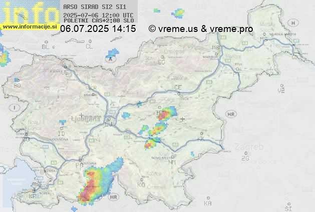 Radarska karta padavin