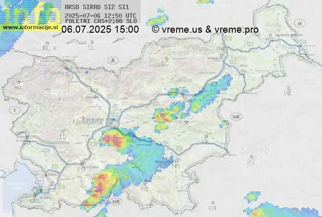 Radarska karta padavin