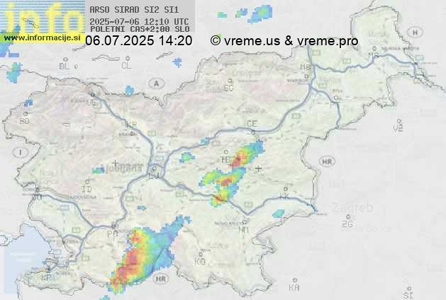 Radarska karta padavin