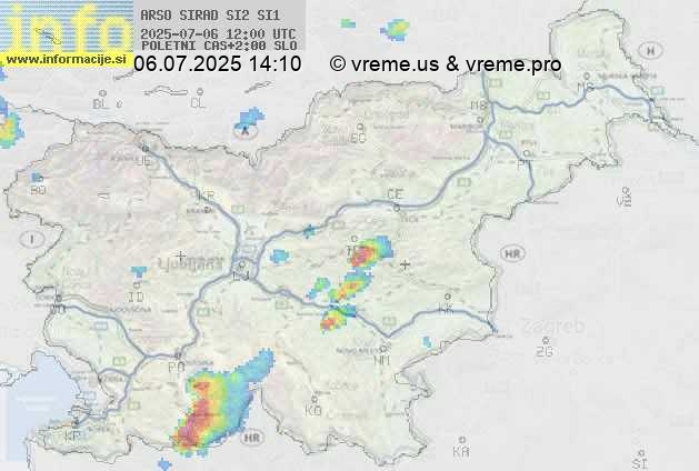 Radarska karta padavin