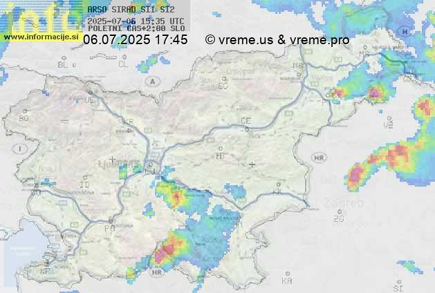 Radarska karta padavin