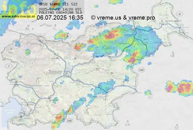 Radarska karta padavin