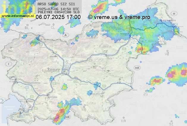 Radarska karta padavin