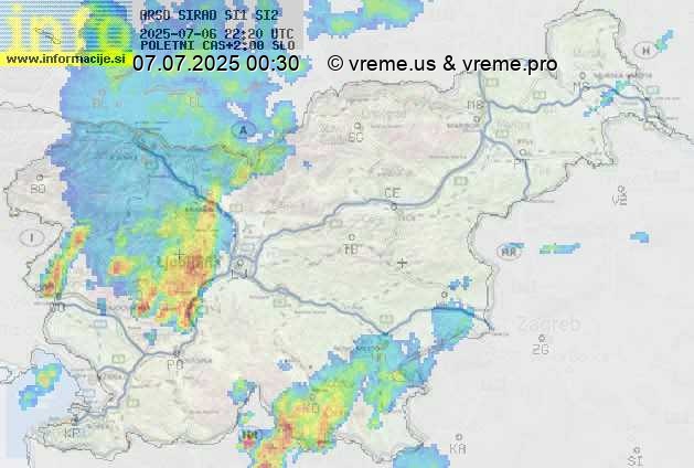 Radarska karta padavin