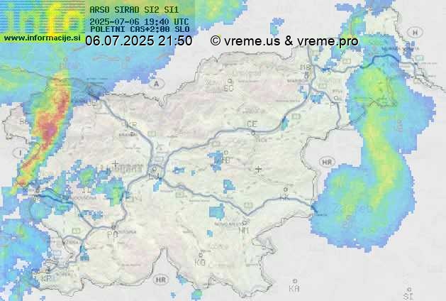 Radarska karta padavin