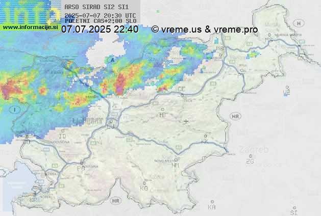 Radarska karta padavin
