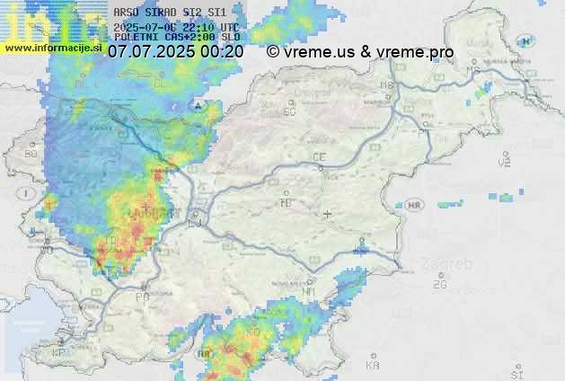 Radarska karta padavin