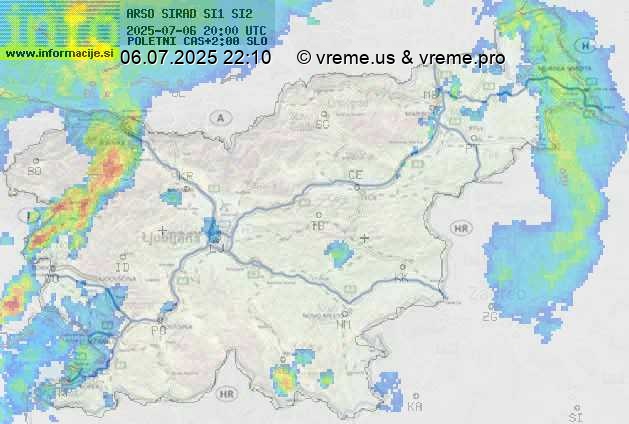 Radarska karta padavin