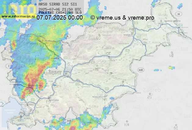 Radarska karta padavin