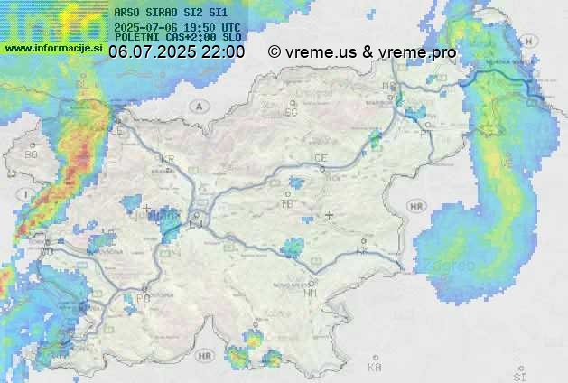 Radarska karta padavin
