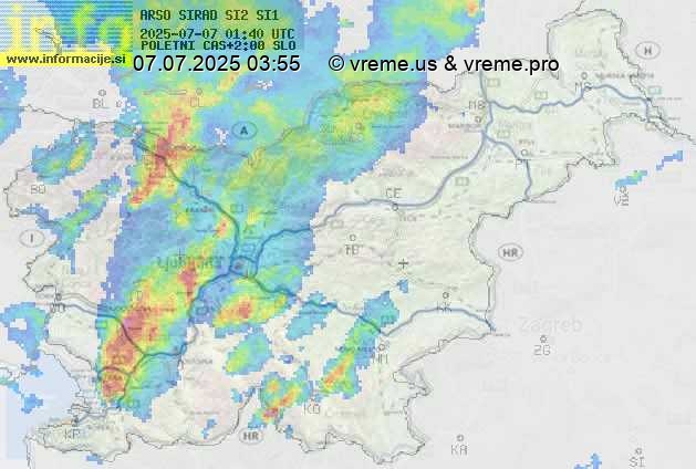Radarska karta padavin