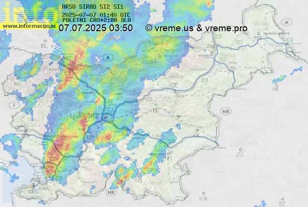 Radarska karta padavin