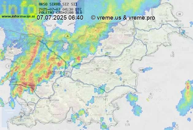 Radarska karta padavin