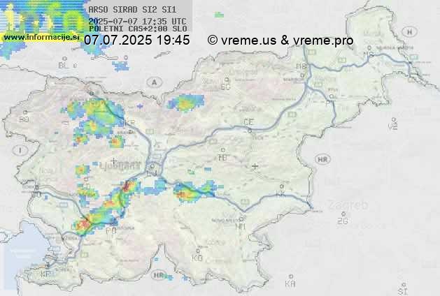 Radarska karta padavin