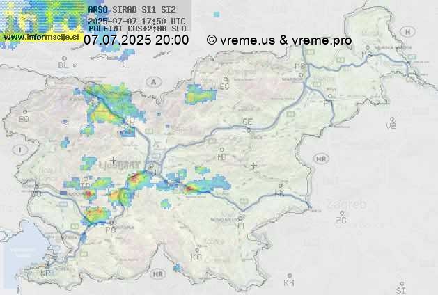 Radarska karta padavin