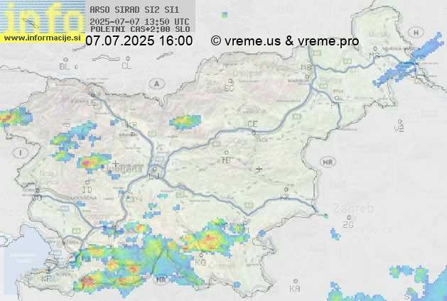 Radarska karta padavin