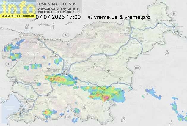 Radarska karta padavin