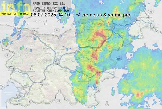 Radarska karta padavin