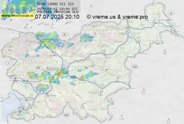 Radarska karta padavin