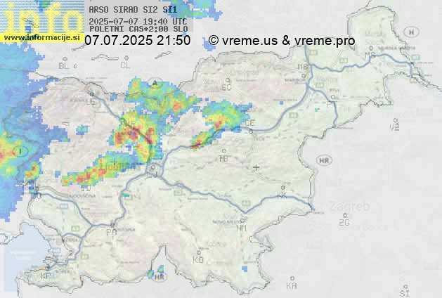 Radarska karta padavin
