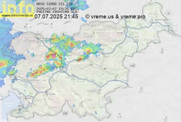 Radarska karta padavin