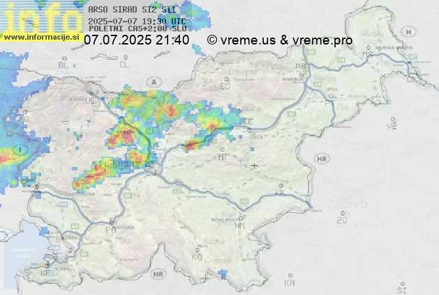 Radarska karta padavin