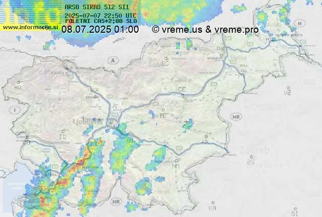 Radarska karta padavin