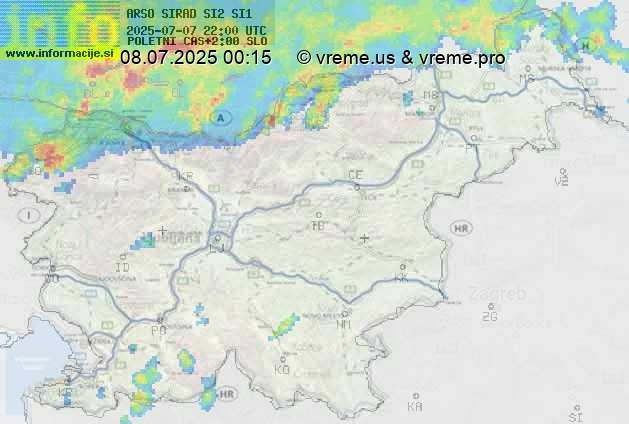 Radarska karta padavin